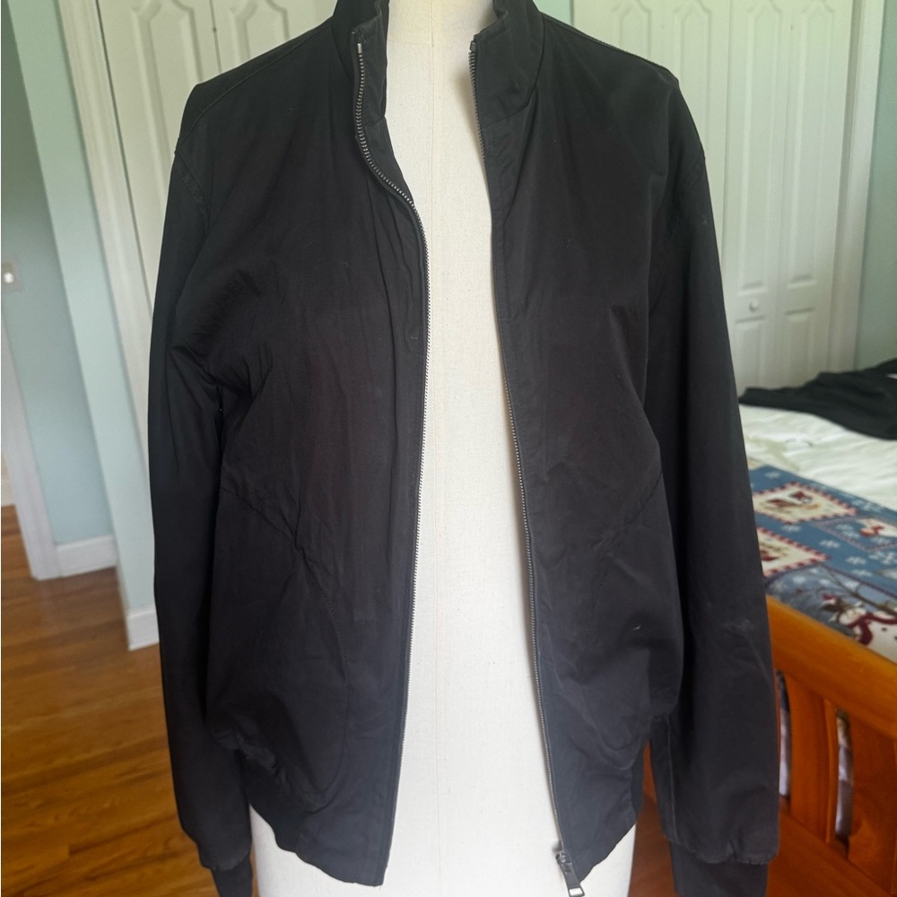 Burberry Black Windbreaker Jacket Lightweight Minimalist Design
